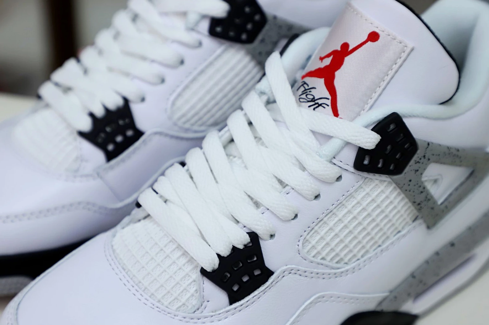 Affordable Kimikick Air Jordan 4 Retro White Cement 1942