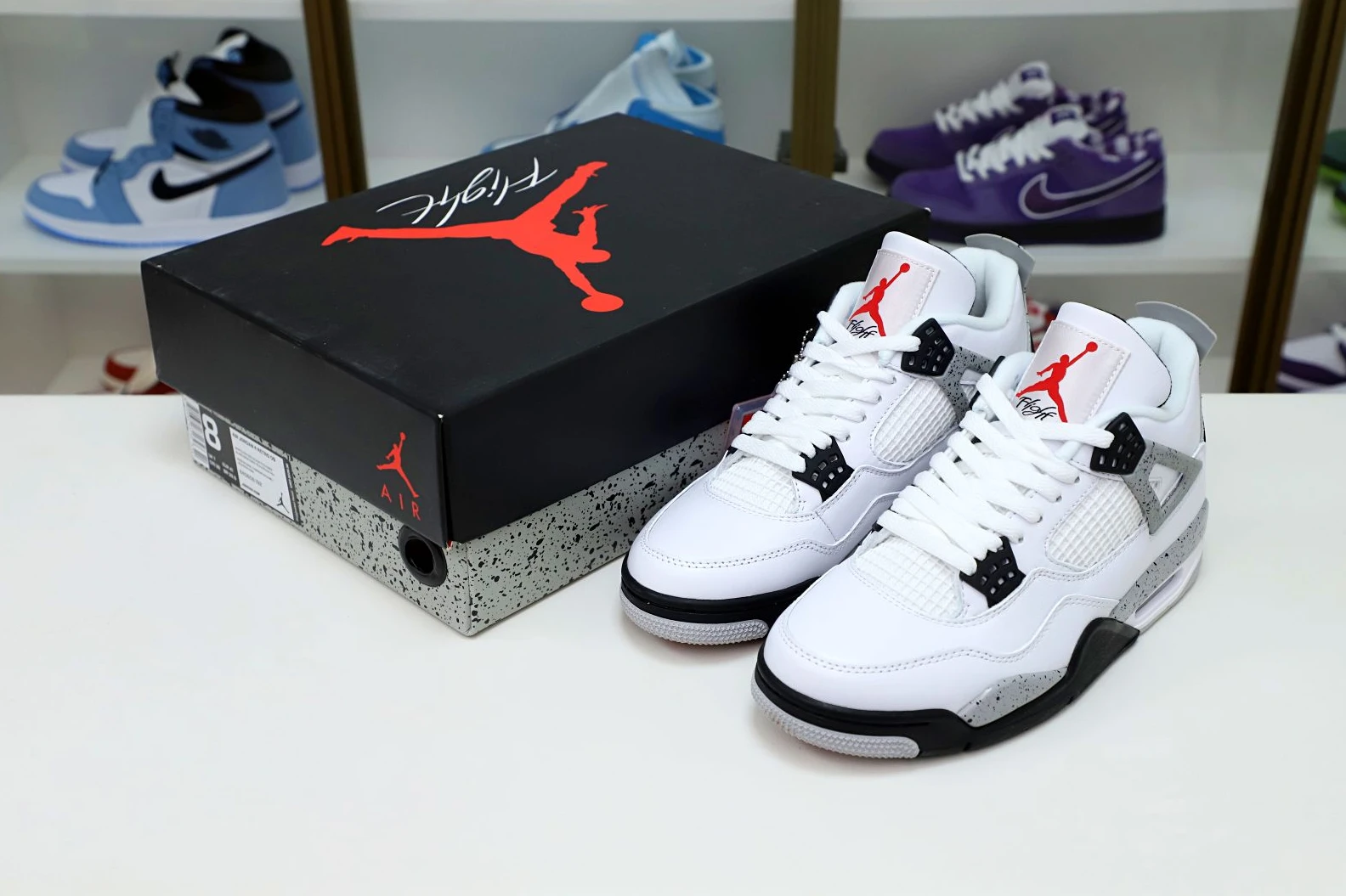 Affordable Kimikick Air Jordan 4 Retro White Cement 1942