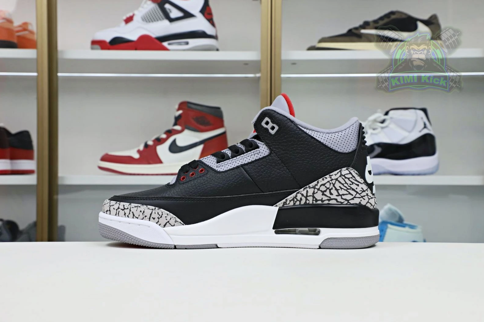 Affordable Kimikick Jordan Air Jordan 3 retro blackcement  2018（854262-001） 1899
