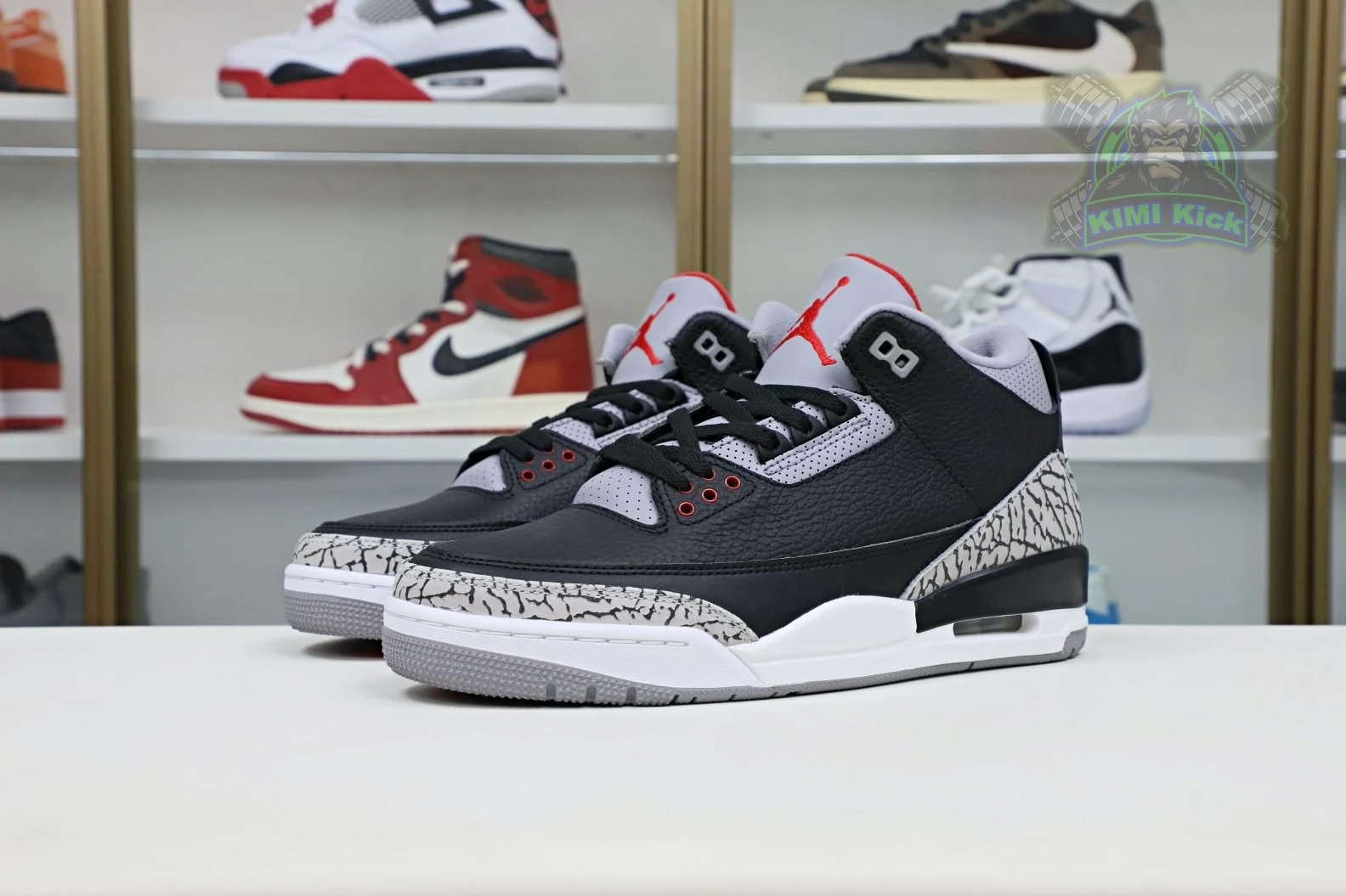 Affordable Kimikick Jordan Air Jordan 3 retro blackcement  2018（854262-001） 1899