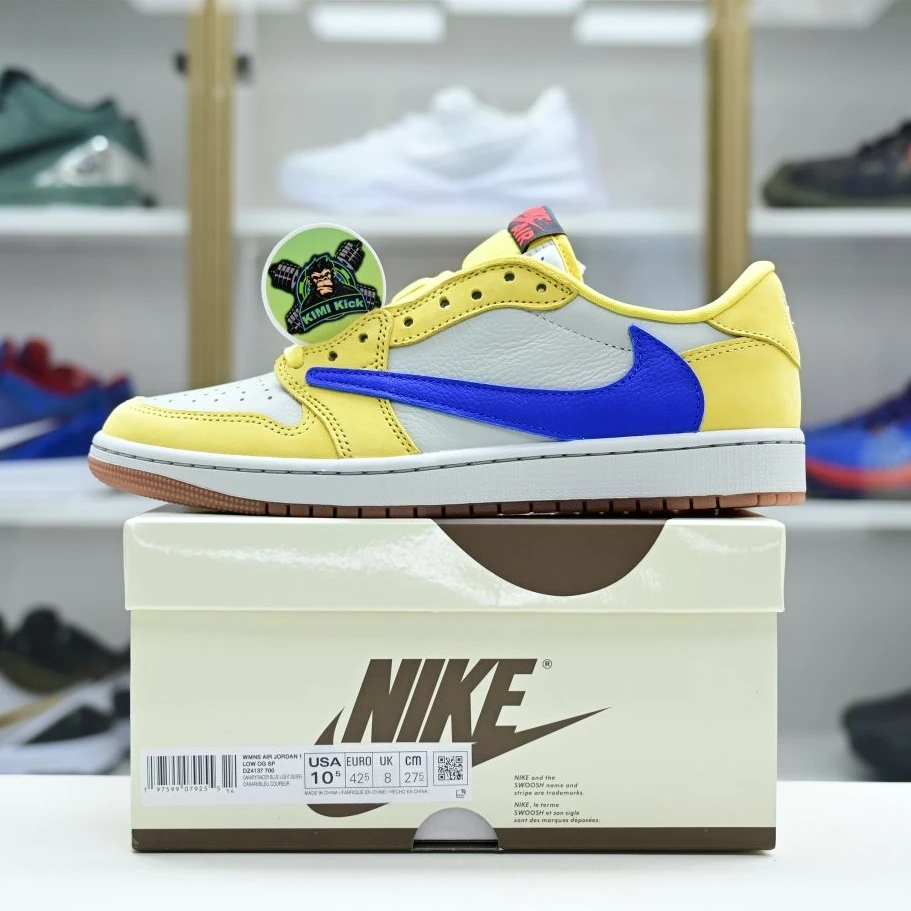 Affordable Kimikick Travis Scott x Jordan Air Jordan 1Low Canary 1872