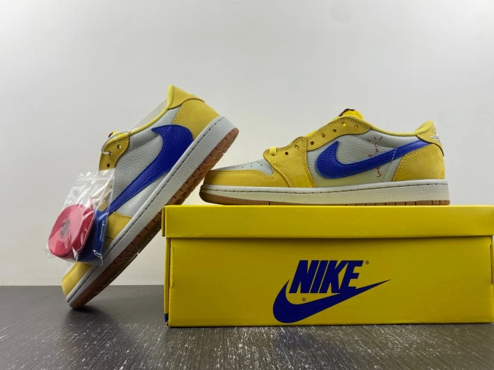 Affordable Travis Scott x Air Jordan 1 Low OG Canary DZ4137- 490