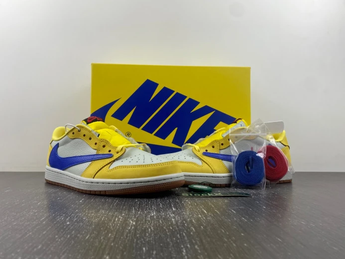 Affordable Travis Scott x Air Jordan 1 Low OG Canary DZ4137- 490