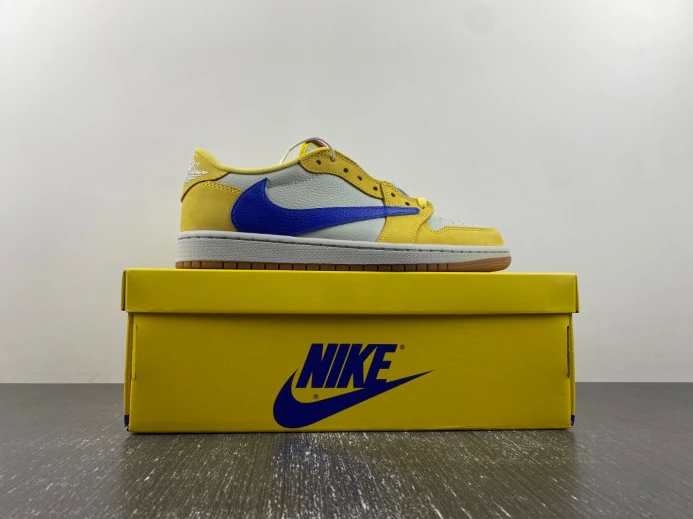 Affordable Travis Scott x Air Jordan 1 Low OG Canary DZ4137- 490