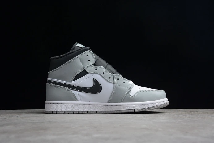 Affordable air jordan 1 mid light smoke grey 554724- 1667