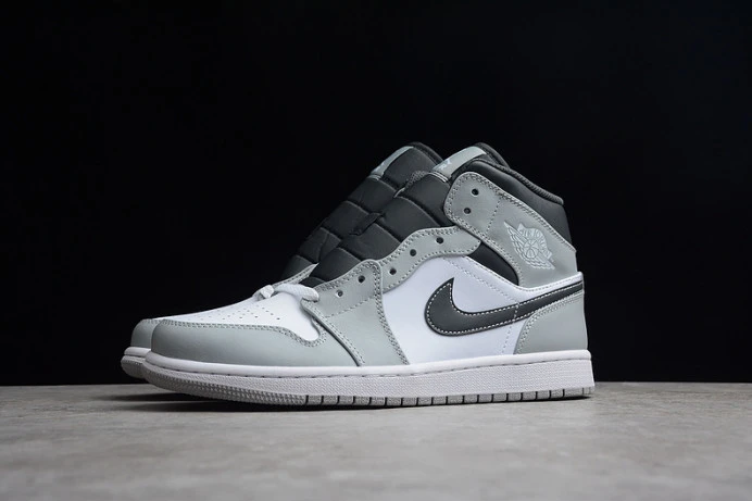 Affordable air jordan 1 mid light smoke grey 554724- 1667