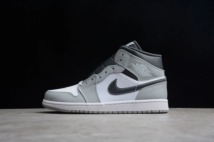 Affordable air jordan 1 mid light smoke grey 554724- 1667