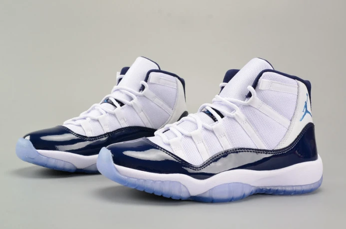 Affordable air jordan 11 retro bg (gs) "win like ''82" university blue womens 378038- 1785