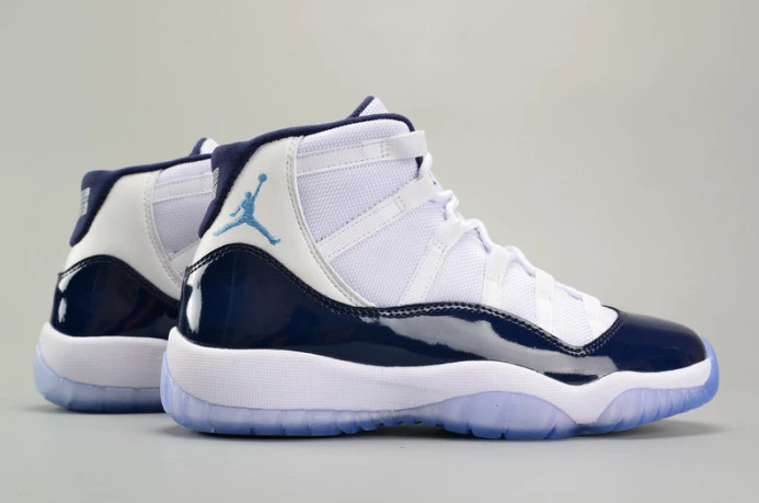 Affordable air jordan 11 retro bg (gs) "win like ''82" university blue womens 378038- 1785