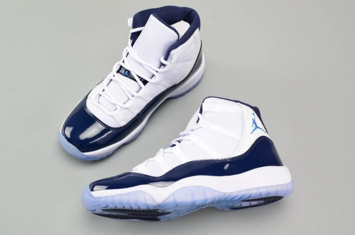 Affordable air jordan 11 retro bg (gs) "win like ''82" university blue womens 378038- 1785