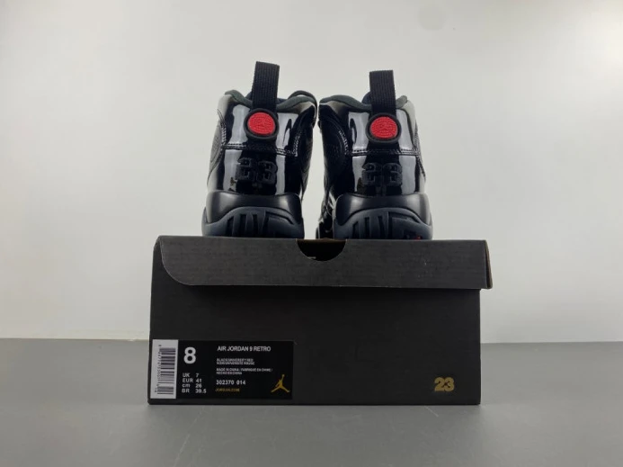 Affordable air jordan 9 retro bred patent 302370- 1581