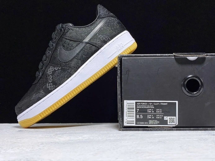 Affordable fragment clot nike air force 1 black cz3986- 3036