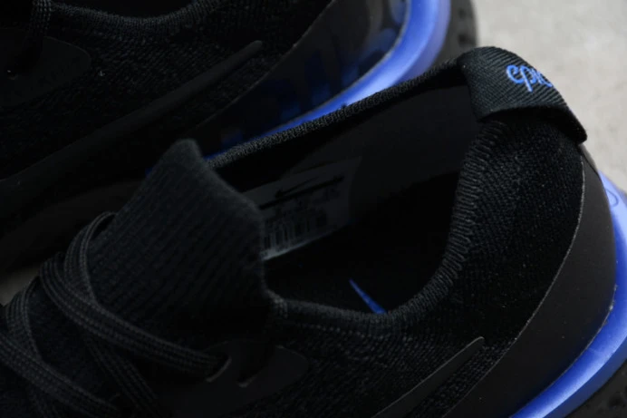 Affordable nike epic react flyknit black racer blue aq0067- 2958