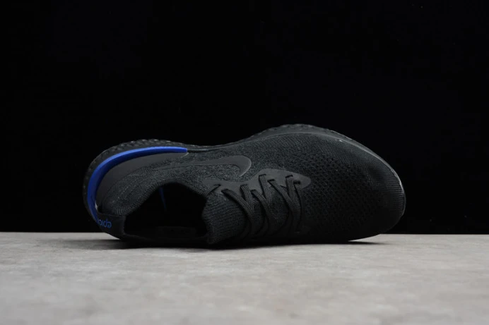 Affordable nike epic react flyknit black racer blue aq0067- 2958
