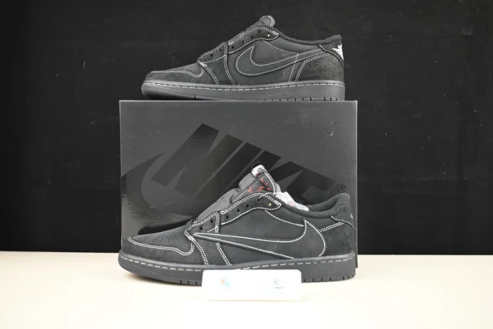 Affordable travis scott x air jordan 1 low og sp “black phantom” dm7866- 1633