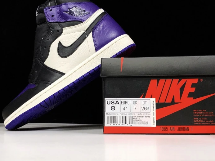 Air Jordan 1 Court Purple 555088- Fashionable 917
