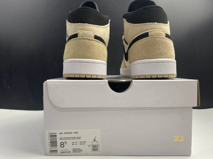 Air Jordan 1 Mid 'Barely Orange' BQ6472 - TopPick 815