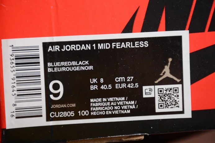 Air Jordan 1 Mid SE Fearless Blue the Great CU2805- Trendy 889