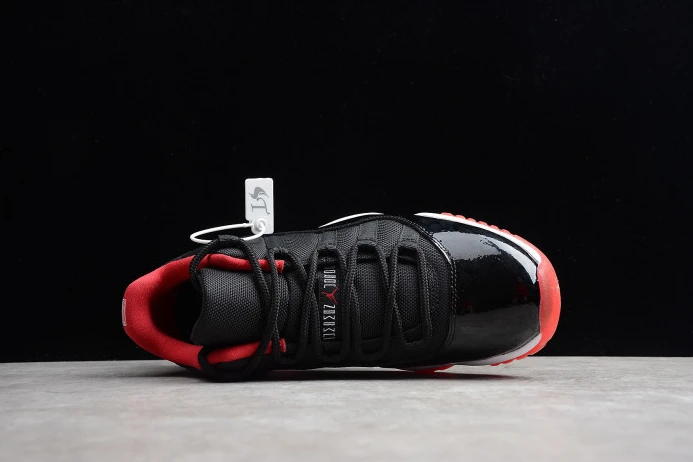 Air Jordan 11 Retro Low "Bred" Black  Red mens 528895- EasyMatch 1118