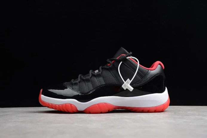 Air Jordan 11 Retro Low "Bred" Black  Red mens 528895- EasyMatch 1118