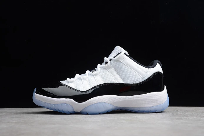 Air Jordan 11 Retro Low "Concord" Black  White mens 528895- StreetReady 1114