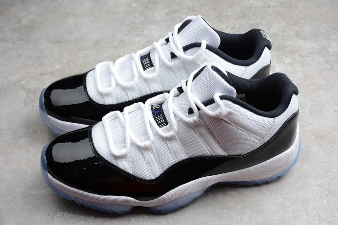 Air Jordan 11 Retro Low "Concord" Black  White mens 528895- StreetReady 1114