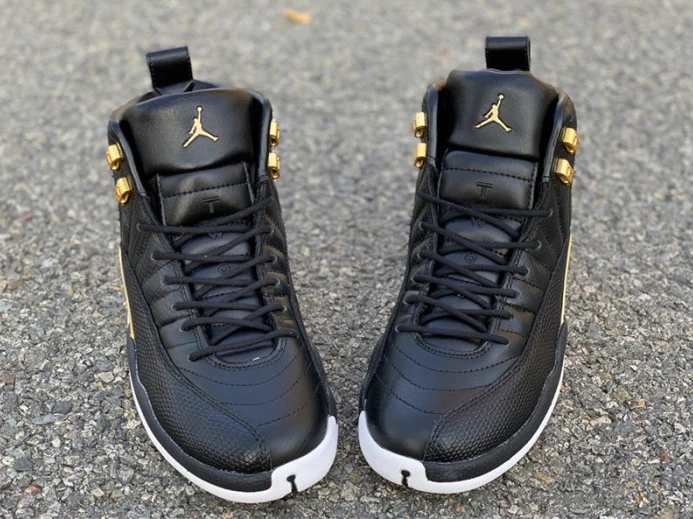 Air Jordan 12 Retro 'Reptile' Black Metallic Gold-White AO6068- TopPick 1125