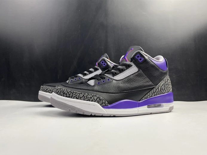 Air Jordan 3 Retro Black Court Purple CT8532 NewStyle 956