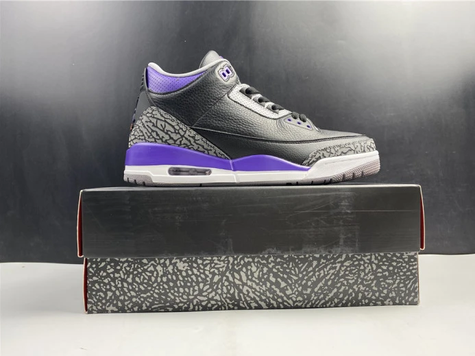 Air Jordan 3 Retro Black Court Purple CT8532 NewStyle 956