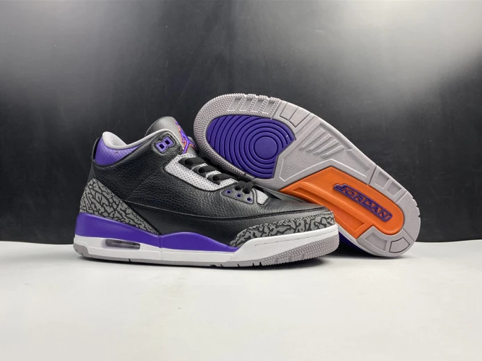 Air Jordan 3 Retro Black Court Purple CT8532 NewStyle 956