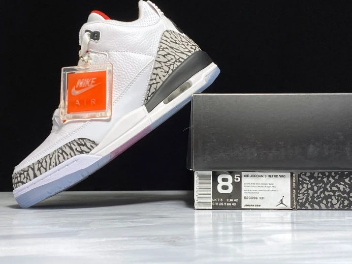 Air Jordan 3 Retro NRG "FREE THROW LINE" white mens 923096- DailyWear 976