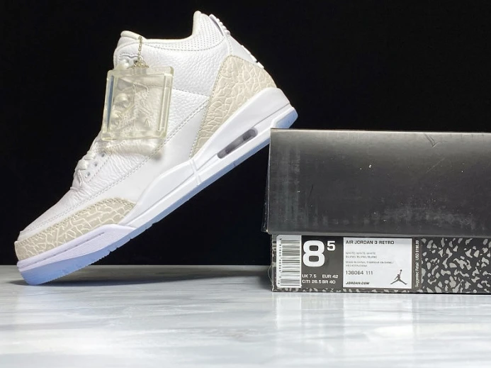 Air Jordan 3 Retro Triple White 136064- DailyWear 980