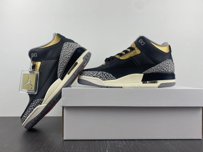 Air Jordan 3 WMNS Black Gold CK9246- EasyMatch 941