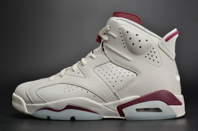 Air Jordan 6 Retro Maroon white 384664- AllSeason 1106
