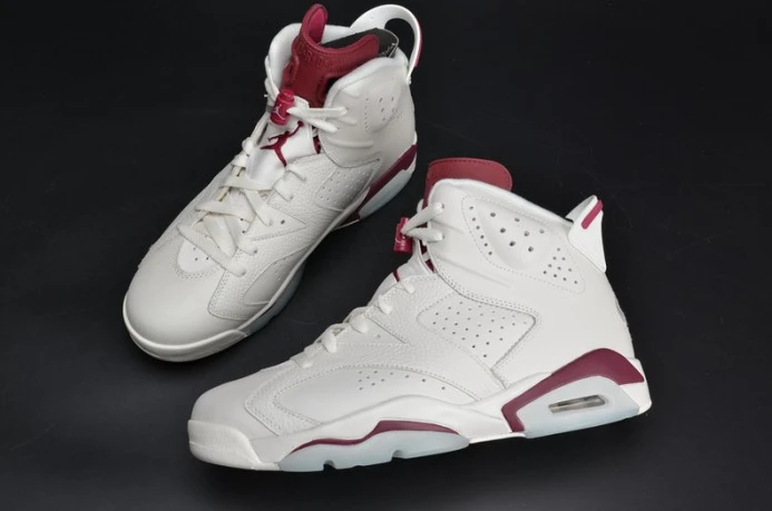 Air Jordan 6 Retro Maroon white 384664- AllSeason 1106