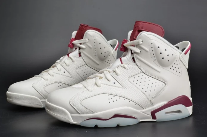 Air Jordan 6 Retro Maroon white 384664- AllSeason 1106