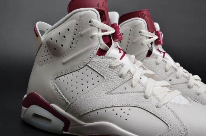 Air Jordan 6 Retro Maroon white 384664- AllSeason 1106