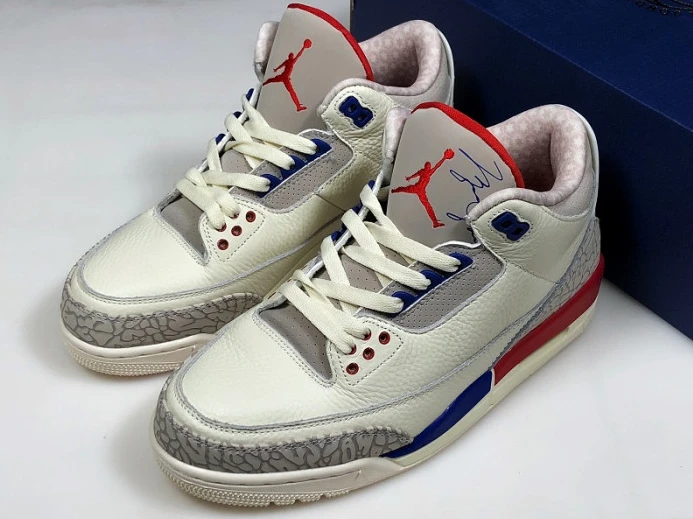 AllSeason Air Jordan 3 Retro "CHARITY GAME" sail red mens 136064- 975