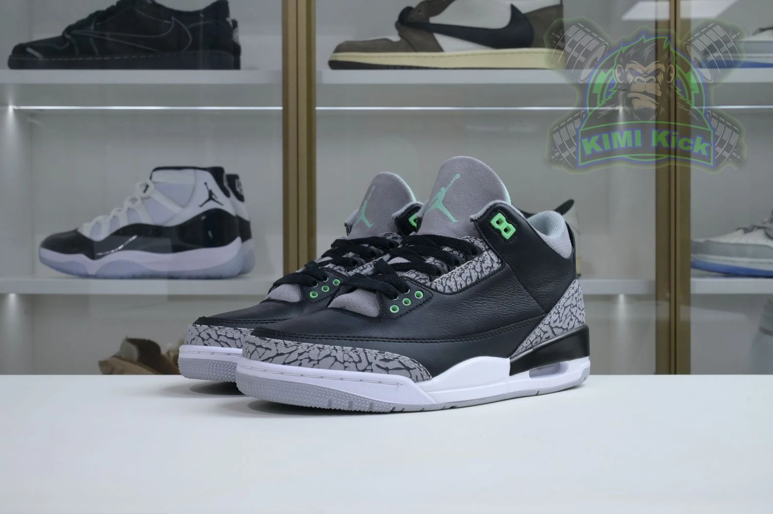 AllSeason Kimikick Air Jordan 3 Green Glow 1883