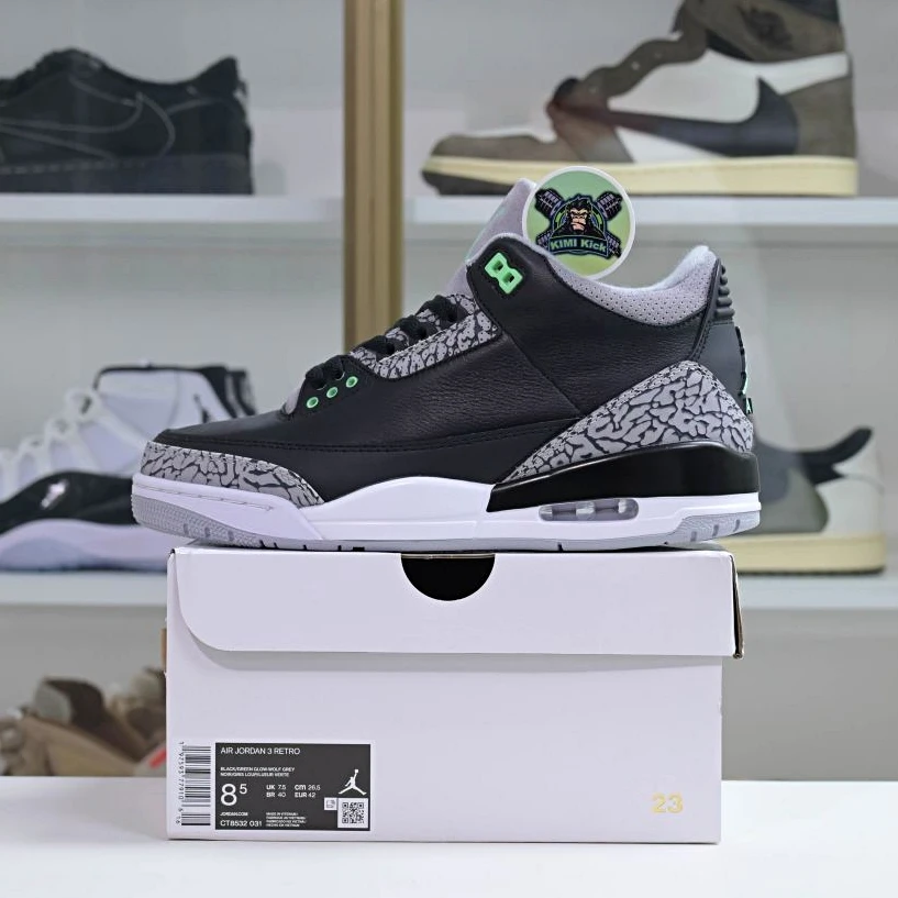 AllSeason Kimikick Air Jordan 3 Green Glow 1883