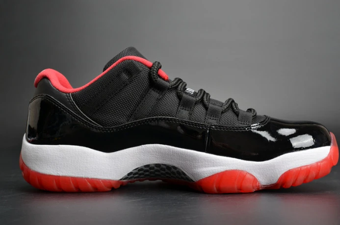AllSeason air jordan 11 retro low "bred" black  red mens 528895- 1793