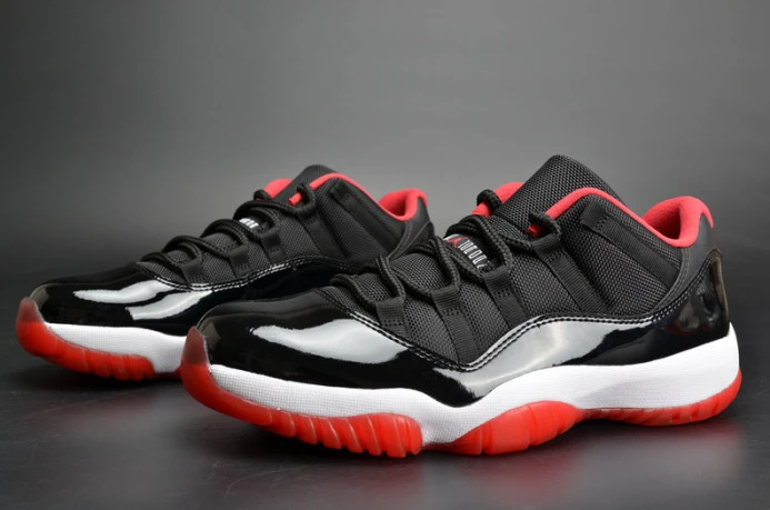 AllSeason air jordan 11 retro low "bred" black  red mens 528895- 1793