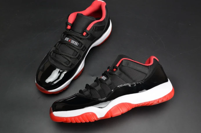 AllSeason air jordan 11 retro low "bred" black  red mens 528895- 1793