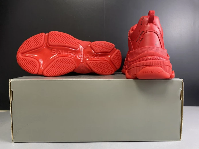 BLCG ALL OVER LOGO TRIPLE S SNEAKER RED 524039 W2FA1 Fashionable 2512