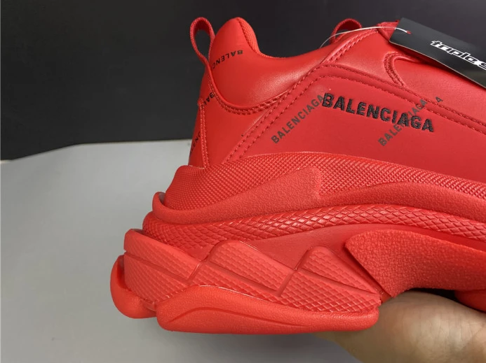 BLCG ALL OVER LOGO TRIPLE S SNEAKER RED 524039 W2FA1 Fashionable 2512