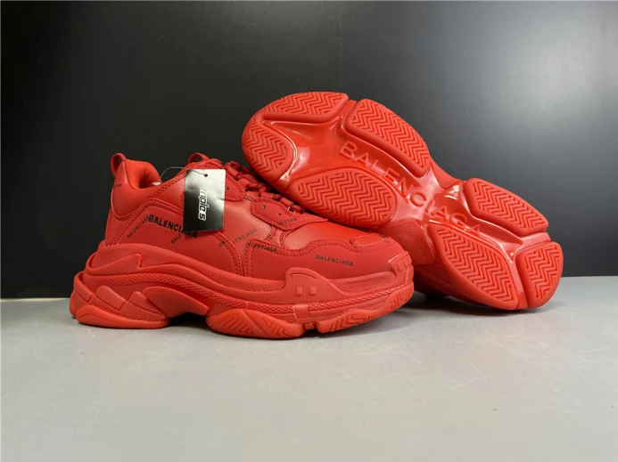 BLCG ALL OVER LOGO TRIPLE S SNEAKER RED 524039 W2FA1 Fashionable 2512