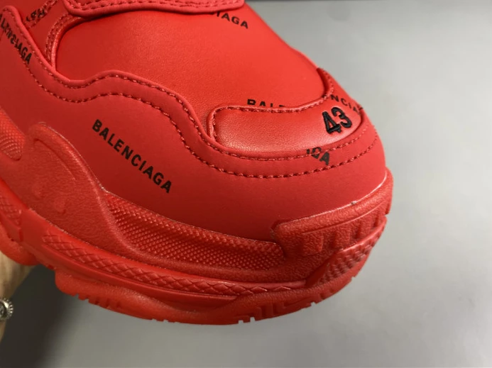 BLCG ALL OVER LOGO TRIPLE S SNEAKER RED 524039 W2FA1 Fashionable 2512