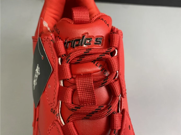 BLCG ALL OVER LOGO TRIPLE S SNEAKER RED 524039 W2FA1 Fashionable 2512