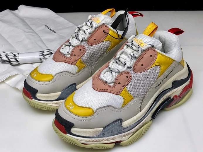 BLCG Triple S Cream Yellow Red 524038 W09O5 GoodFit 2522