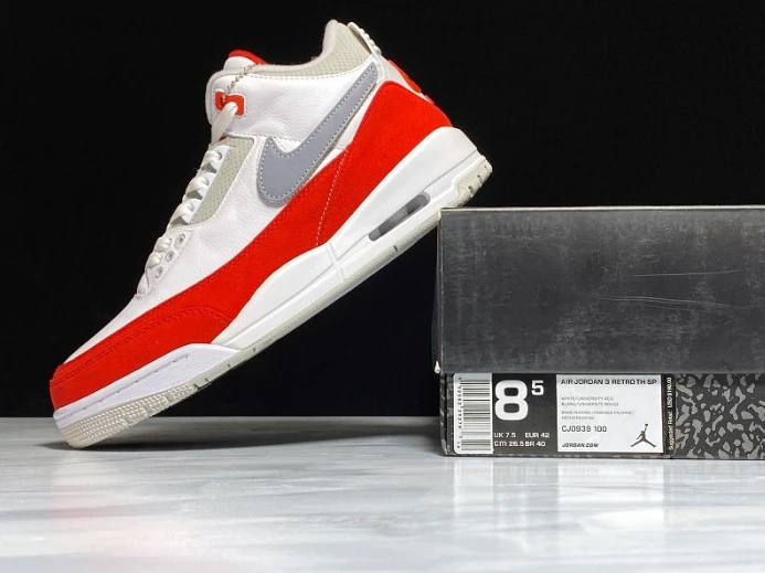 BestValue Air Jordan 3 Retro Tinker White University Red CJ0939- 979